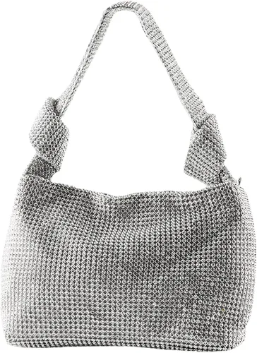 Bolso de mano con diamantes de imitación para mujer, bolso de mano brillante con purpurina, bolso cruzado para boda, noche, fiesta de graduación