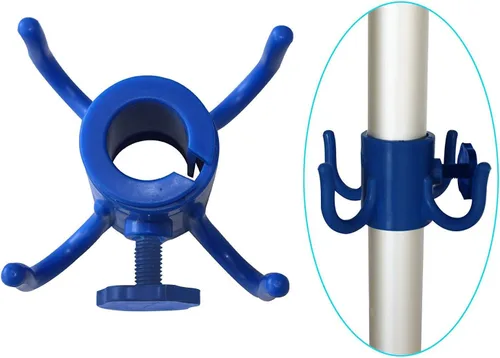 Miniatura 6 de Ammsun ganchos para colgar para sombrilla de playa, 4 ganchos de plástico, para colgar toallas, cámara, anteojos, bolsos, aptos para playa, Azul