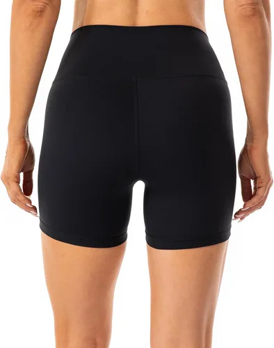 Miniatura 5 de Lavento - shorts para ciclismo, yoga, para mujer con sensación de segunda piel, cintura alta, ultrasuave, tiro de 56 pulgadas.
