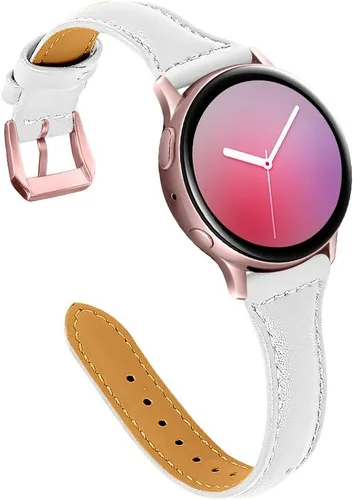 Miniatura 15 de JOYOZY Correa de cuero compatible con Samsung Galaxy Watch 6/7/FE/5/4 de 40 mm, 44 mm, Active (40 mm)/2 (40 mm) (44 mm), correa de muñeca delgada
