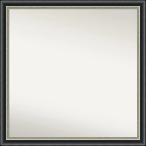 Miniatura 131 de Amanti Art Espejo de baño negro para sobre el fregadero, 23 x 23 pulgadas, espejo cuadrado negro Ashton, marco de madera tradicional mediano, se