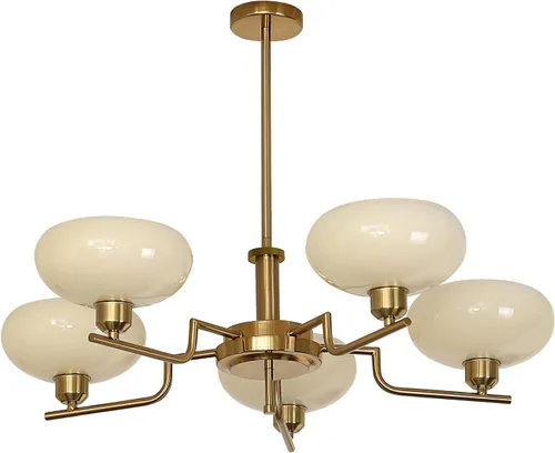 Miniatura 11 de Candelabros Sputnik dorados de 3 luces, Lámpara de techo de latón cepillado de mediados de siglo, lámpara colgante vintage ajustable estilo granja