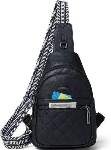 Miniatura 13 de LATMAP Sling Bag For Women Fanny Pack Crossbody Travel Shoulder Belt Bags Tote Backpack Purse Faux Leather