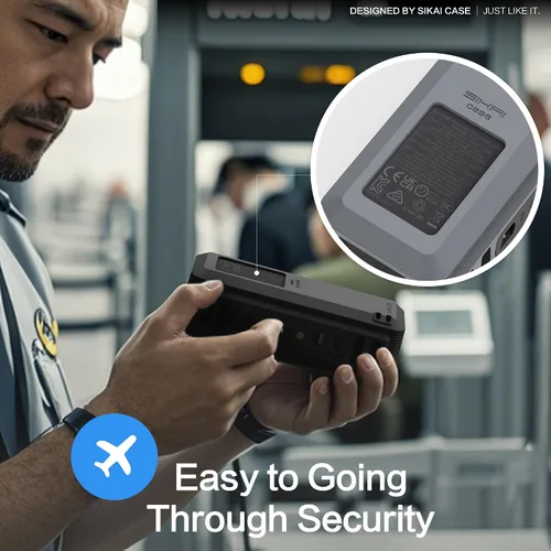 Miniatura 4 de Funda de silicona para banco de energía Anker 737 (24,000 mAh, 3 puertos) con agujero de tuerca de 1/4 pulgadas, almacenamiento de tarjeta SD/SIM