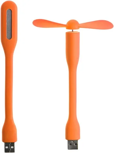 Miniatura 4 de Mini ventilador USB LED luz flexible flexible flexible ventilador de refrigeración con lámparas para banco de energía, computadora portátil, Blanco