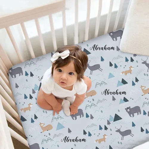 Miniatura 7 de Arrow - Sábanas para cuna de bebé, sábanas ajustadas personalizadas para cuna con nombre, sábanas personalizadas para cuna para bebés niños y niñas