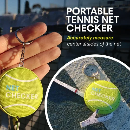 Miniatura 2 de Scoring Right Net Checker - Cinta métrica de altura de red para tenis y llavero Verde