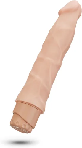 Miniatura 7 de Blush Dr. Skin Cock Vibe #1: Consolador vibrador largo de 9 pulgadas ~ Vibrador silencioso de múltiples velocidades de 2 pulgadas de ancho ~ Beige