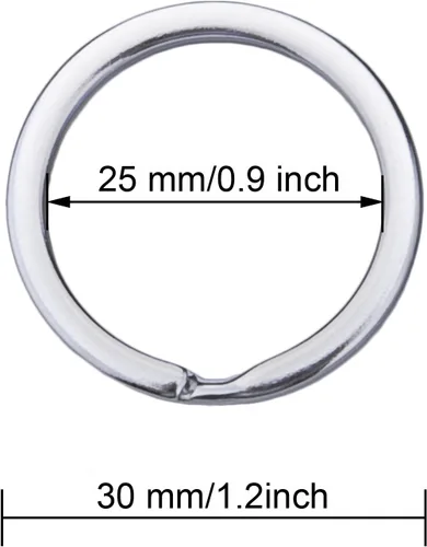 Miniatura 3 de Sunmns Llavero plano de 1.2 pulgadas, colorido metal dividido, llavero para organizar llaves del hogar, manualidades, 36 piezas