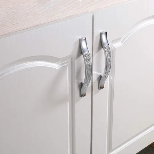 Miniatura 4 de LANC Tiradores de gabinete de cristal negro para cocina y baño, manijas de gabinete para dormitorio, pomo de gabinete negro mate brillante