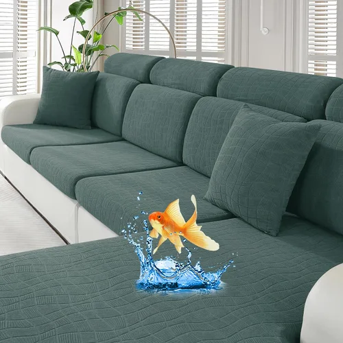 Miniatura 29 de MAXIJIN Fundas impermeables para cojín de sofá Fundas elásticas para asiento de sofá Fundas lavables, Fundas seccionales para cojines de exterior