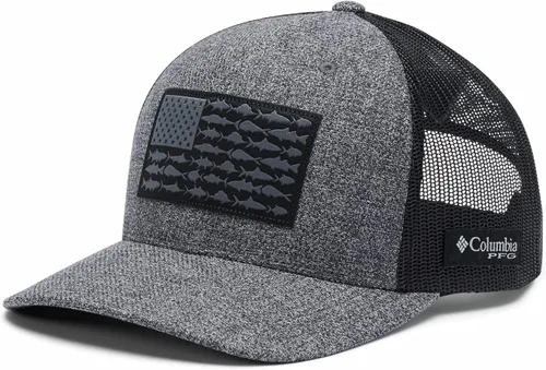Miniatura 1079 de Columbia - Gorra de malla con bandera con árboles unisex para adultos, corona alta