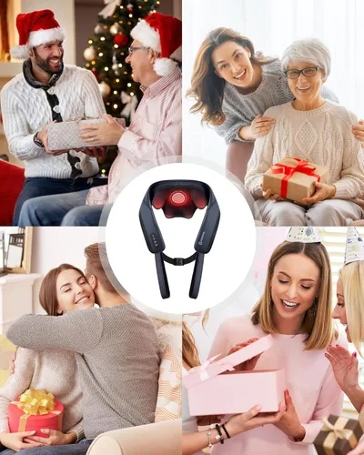Miniatura 9 de COMFIER Masajeador de cuello inalámbrico con calor FSA, 4D Shiatsu profundo amasamiento para cuello y hombros, almohada de masaje de calefacción