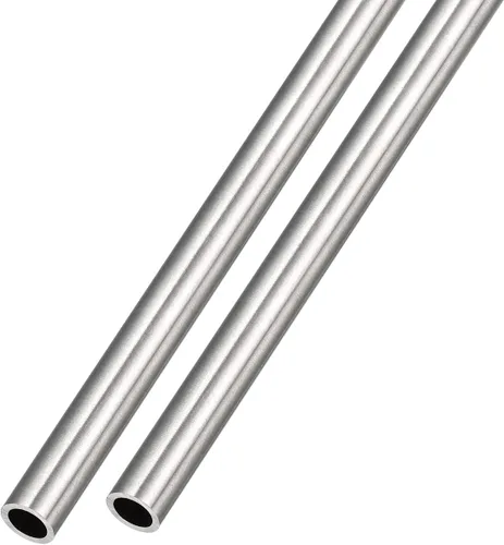 METALLIXITY Tubo de acero inoxidable 304 (0.157 in de diámetro x 0.024 in de pared T x 9.843 in de largo), 2 piezas, tubo recto, para muebles del