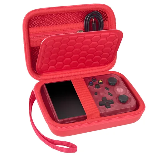 Miniatura 17 de PAIYULE Travel Case Compatible with RG353V/ RG353VS/ R36S Retro Handheld Game Console, Handheld Emulator Storage Holder Organizer, Android Game Beige