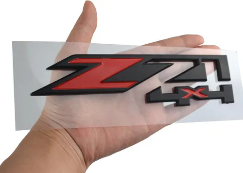 Miniatura 4 de Aimoll 2 piezas. Emblemas Z71 4x4 para GMC Chevy Silverado Sierra Tahoe Suburban Nuevo 1500 2500 3500 adhesivo (Negro Rojo)
