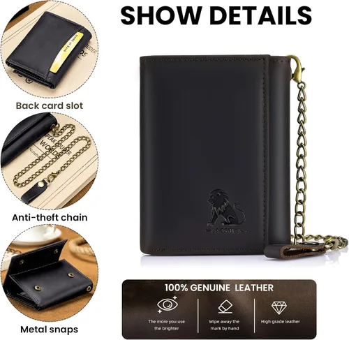 Miniatura 4 de BAIGIO Cartera Mem, Marrón oscuro, Casual