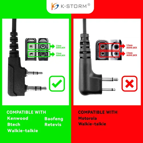 Miniatura 2 de Auricular de vigilancia Auricular de tubo acústico con micrófono compatible con radio bidireccional Kenwood