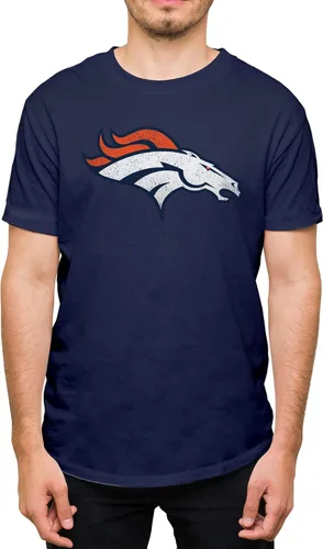 Miniatura 15 de Hybrid Sports NFL - Distressed Team Logo - Officially Licensed Adult Short Sleeve Fan Tee for Men & Women Los Angeles Rams - Azul real