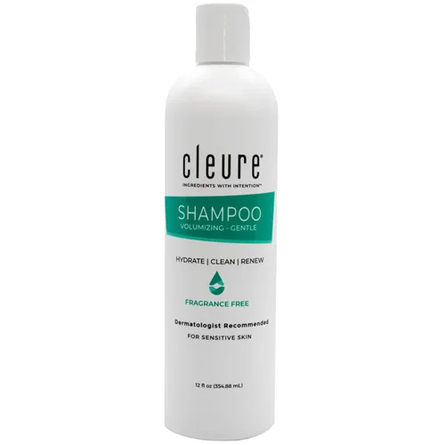 Cleure Champú voluminizador hipoalergénico para pieles sensibles, sin fragancia, sin SLS y sin parabenos (12 onzas, paquete de 1)