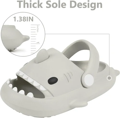 Miniatura 5 de Toddler Shark Cloud Slides Kids Shower Sandals Boys Girls Cute Cartoon Fish Flip Flops Beach Pool Home Slippers Shoes Quick Dry Non-Slip