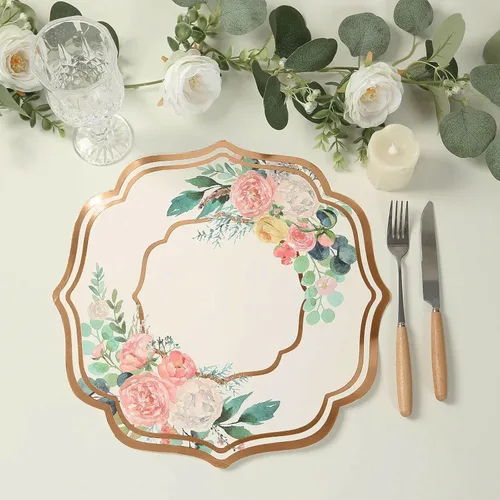 Miniatura 33 de Efavormart - Paquete de 50 platos redondos de bagazo biodegradables blancos de 7 pulgadas, compostables, ecológicos, desechables, aperitivos, Tipo 17