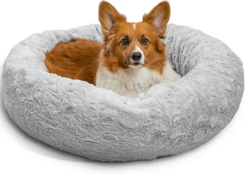 Miniatura 41 de Best Friends by Sheri - The Original Calming Donut - Cama calmante en forma de dona para perros y gatos - Pelo corto, gris, S, 23 x 23 pulgadas Gris
