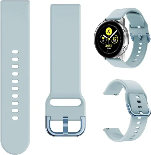 Minggo - Correa compatible con Samsung Galaxy Watch Active/Active2 de 1.57 /1.73 pulgadas; repuesto tipo silicón deportivo compatible con Galaxy Azul