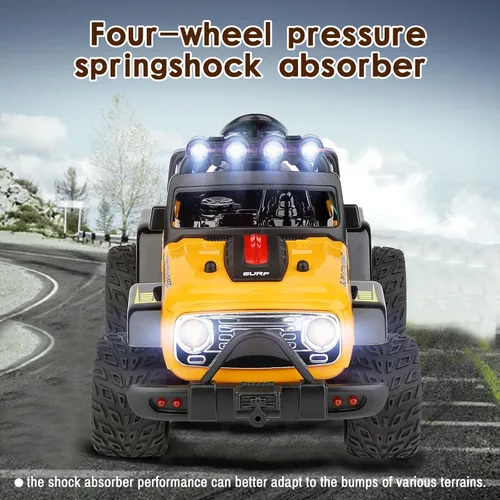Miniatura 3 de WLtoys 32221 1/32 RC Crawler, 15.5 mi/h cepillado 2WD con control remoto de 2.4 GHz, neumáticos TPR todo terreno (regalo de coche RC)