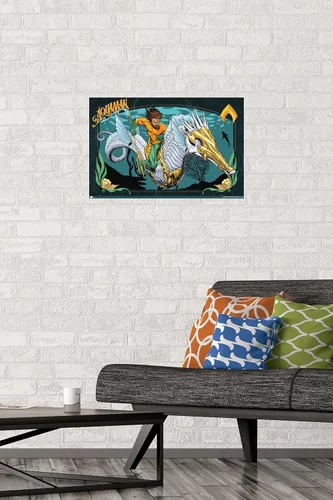Miniatura 2 de Trends International DC Comics Movie Aquaman y el Reino Perdido - Póster de pared con ilustración de Aquaman, 14.72 x 22.37 pulgadas, paquete