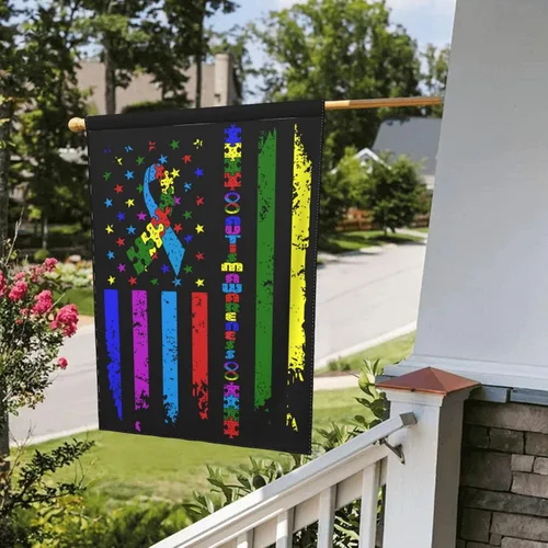 Miniatura 5 de Bandera de grado de conciencia sobre el autismo, 12 x 18 pulgadas, decoración al aire libre, banderas estadounidenses, patio, jardín, pared