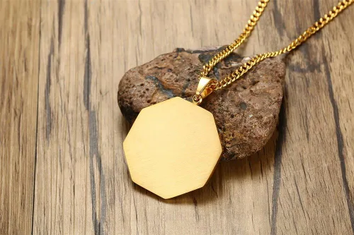 Miniatura 16 de VNOX Collar con colgante personalizado de acero inoxidable con grabado personalizado para identificación de alerta médica de emergencia para hombres
