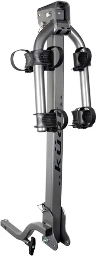 KUAT Beta - Portabicicletas montado en enganche | Estilo colgante duradero ligero recubierto de polvo de aluminio plegable inclinable hacia abajo