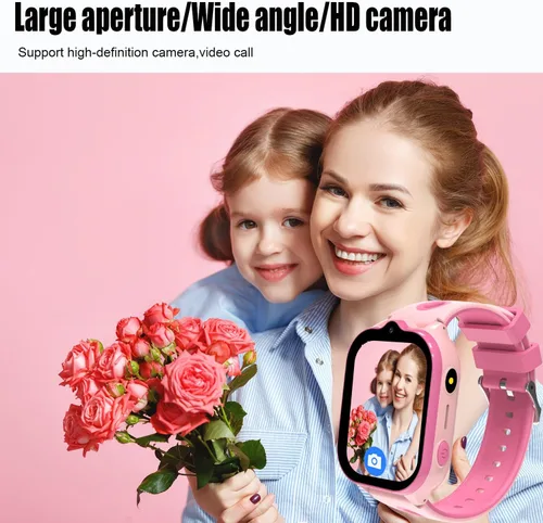 Miniatura 4 de Reloj inteligente 4G para niños, rastreador GPS, relojes inteligentes con videollamadas, juegos de rompecabezas de llamadas bidireccionales, chat