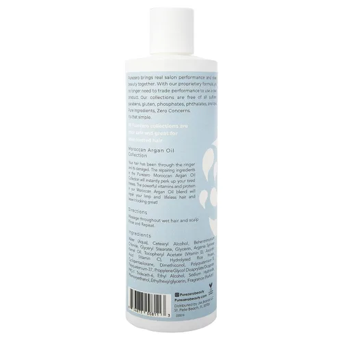 Miniatura 2 de Set de champú y acondicionador de aceite de argán marroquí Purezero - Repara el cabello dañado - Combate la caspa y el encrespamiento - Cero
