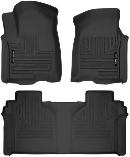 Husky Liners X-act Alfombrillas de contorno | Compatible con Chevrolet Silverado y GMC Sierra 1500 2019-2026 y Silv./Sierra 2500/3500 Crew CAB