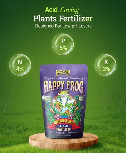 Miniatura 2 de FoxFarm Happy Frog Fertilizante para plantas amantes del ácido – Fertilizante de liberación lenta para azaleas, rododendros, arándanos y más