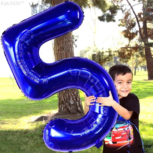 Miniatura 658 de KatchOn, Globo grande azul número 2 de 40 pulgadas Decoraciones de cumpleaños de Baby Shark para niño de 2 años Globo azul número 2 Globo