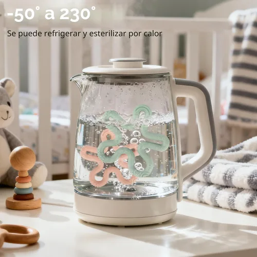 Miniatura 7 de Fu Store Paquete de 3 anillos mordedores de flores de coral, juguetes de dentición para bebés, juguetes de silicona para bebés de 0 a 6 0 a 12 0 a