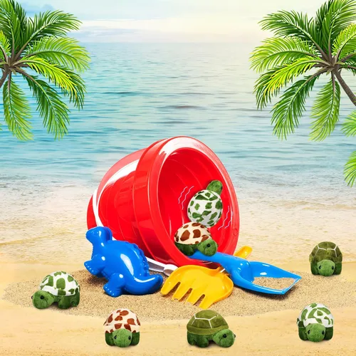 Miniatura 6 de Skylety 12 piezas de mini tortuga de juguete de peluche suave animal marino pequeño juguete de peluche tortuga lindo animal de peluche para adultos