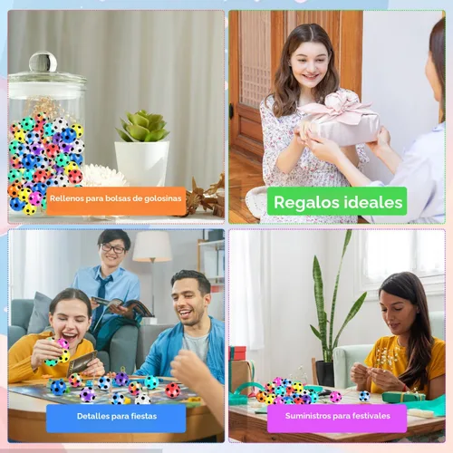 Miniatura 7 de Paquete de 24 bolas antiestrés para adultos, bola de fútbol sensorial para aliviar el estrés, juego de bolas esponjosas a granel para regalo de 24