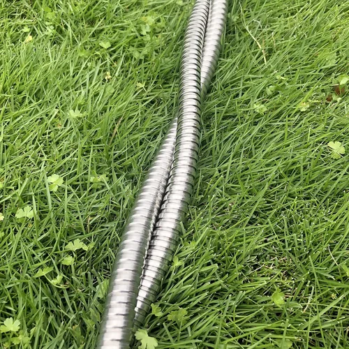 Miniatura 6 de YANWOO Manguera de jardín de acero inoxidable 304 de 10 pies con conector de metal hembra a hembra, manguera de agua flexible y ligera (10 pies)