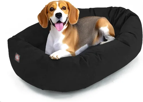 Miniatura 9 de Majestic Pet Cama para Perros Grandes Lavable de 40 Pulgadas, Mueble Ortopédico en Forma de Donut para Perros Grandes, Almohadilla y Alfombra de Gris