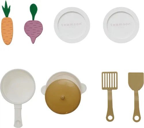 Miniatura 9 de Teamson Kids Little Chef Lake Tahoe - Cocina Inteligente de Juguete con Lavadora, Horno, Microondas y Amplio Almacenamiento, Juego Saludable Limpio