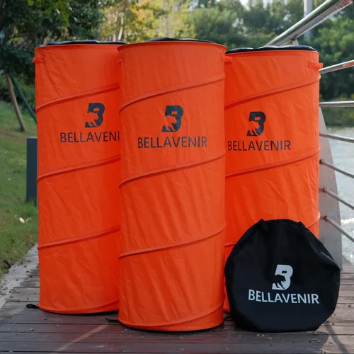 Miniatura 10 de BELLAVENIR Defensores emergentes para exteriores, fútbol, baloncesto, fútbol, paquete de 3 maniquíes, equipo de entrenamiento portátil, bobina