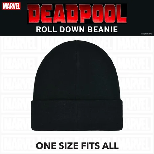 Miniatura 5 de Concept One Marvel Deadpool - Gorro con puños enrollables, rojonegro, talla única, RojoNegro