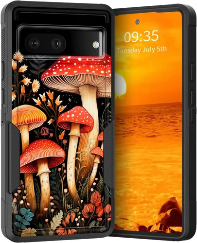 Miniatura 137 de Funda para Pixel 6A, Híbrida de Doble Capa de Servicio Pesado Resistente a Prueba de Golpes PC Duro + Funda Protectora de Silicona Suave para Google