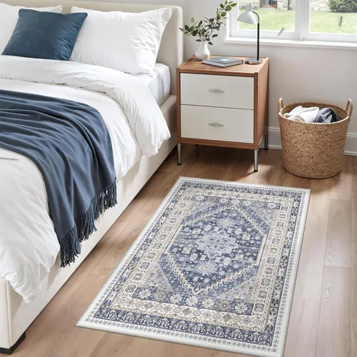 Miniatura 61 de zesthome Alfombra 4x6 - Alfombra Resistente a Manchas Lavable, Alfombras con Respaldo Antideslizante para Sala de Estar, Alfombras Pequeñas de Área