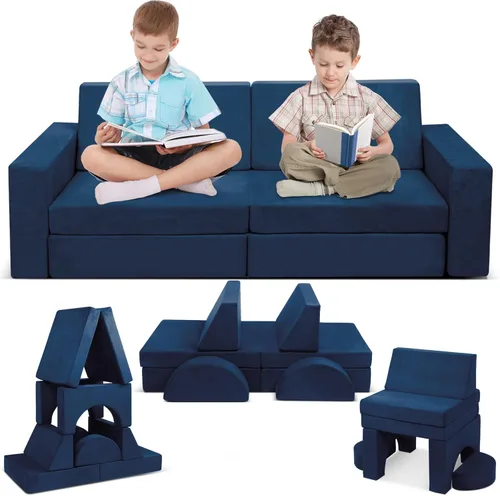 Betterhood Sofá modular para niños, 10 piezas, sofá modular para niños, muebles imaginativos para niños creativos, muebles de dormitorio de niños