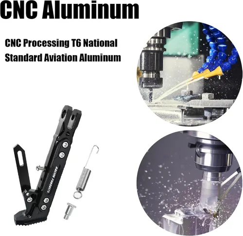 Miniatura 5 de Soporte de patas de motocicleta universal ajustable modificado CNC de aleación de aluminio, soporte de trípode ajustable, soporte lateral